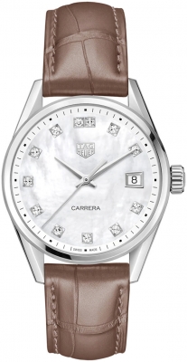 Buy this new Tag Heuer Carrera Quartz 36mm wbk1318.fc8258 ladies watch for the discount price of £2,400.00. UK Retailer.